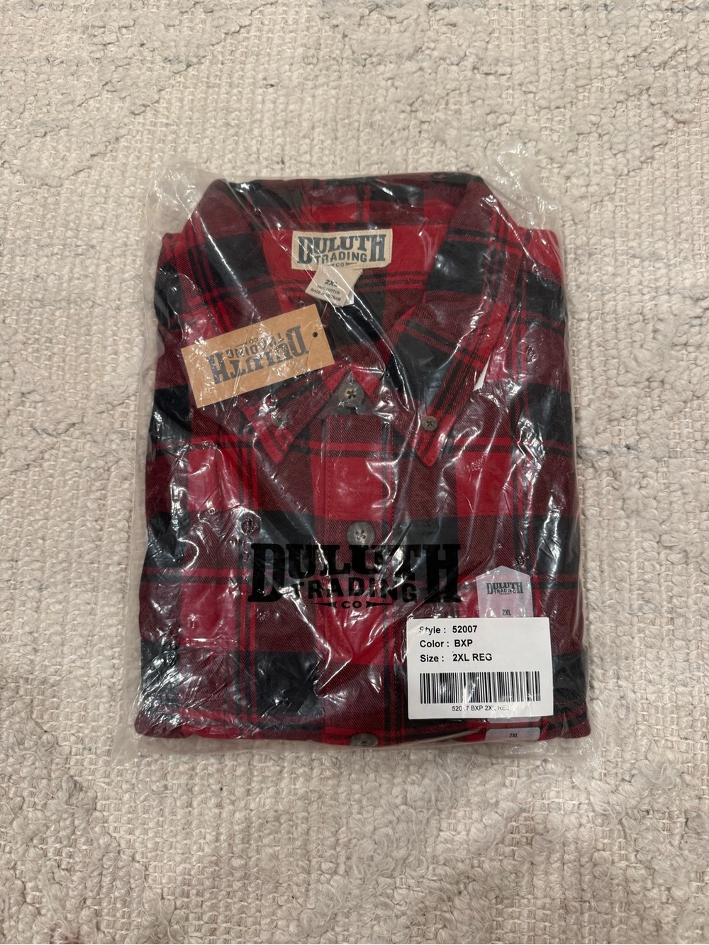 Duluth Trading Free Swingin' Flannel Shirt Red Black Plaid 2XL NWT